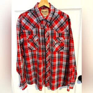 Men’s Wrangler vintage western shirt, size XL